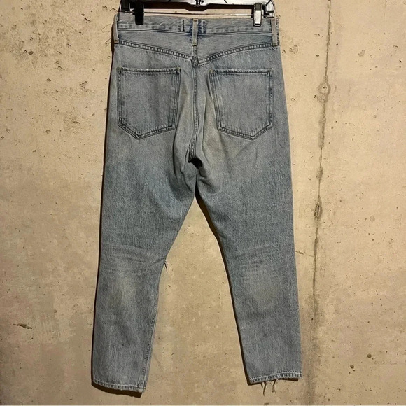 AGOLDE Jamie High Rise Classic Distressed Jeans Shakedown Light Blue Size 28 - Picture 5 of 11